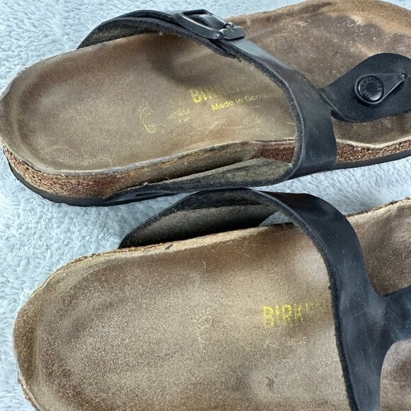 Birkenstock Gizeh Black Leather Thong Sandals Women’s Size 4- EU - Picture 3 of 12